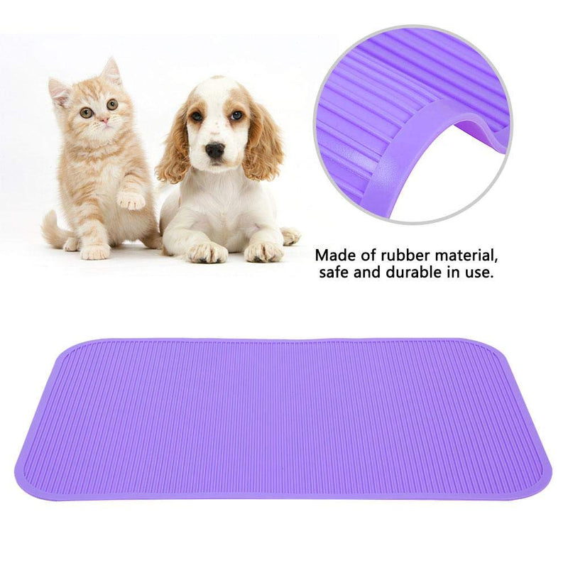 [Australia] - Pssopp Pet Grooming Mat Cat Dog Non-Slip Rubber Bathing Training Mat Pet Grooming Table Slip Resistant Rubber Mat(Purple) 