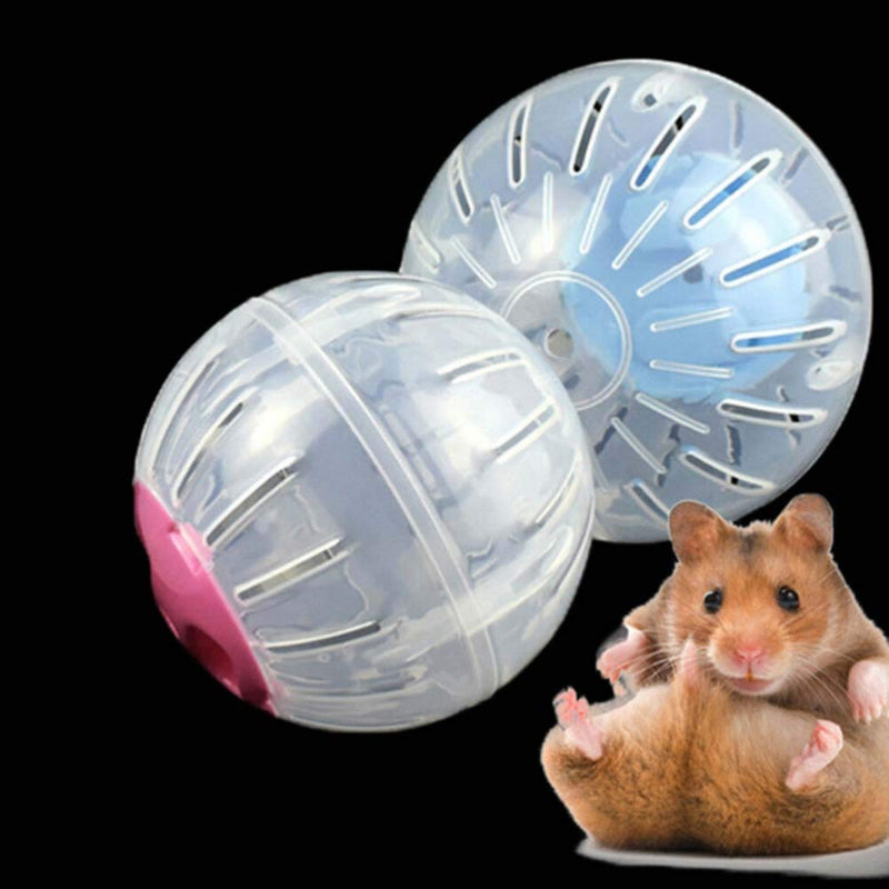 SANSHIYI Hamster Mini Run-About Exercise Ball, Portable Transparent Jogging Running Sport Wheel Toys for Small Mice Rat Gerbil Rodent(10CM,Blue) 10CM Blue - PawsPlanet Australia