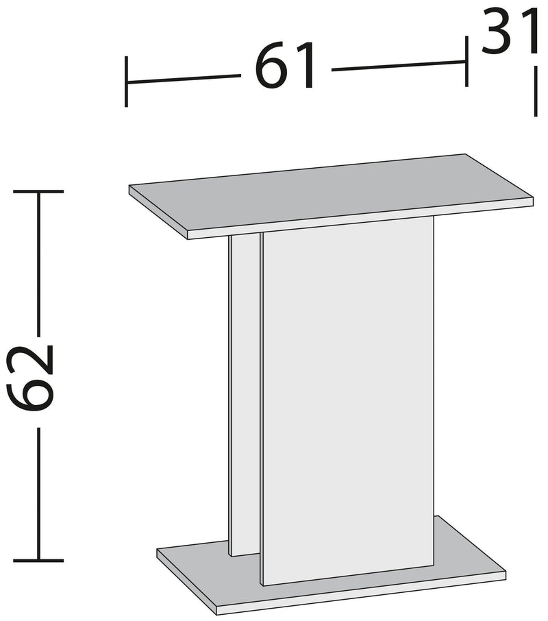 Juwel Rekord 600/700 Black Column Stand for Aquarium, 61 x 31 x 63 cm - PawsPlanet Australia