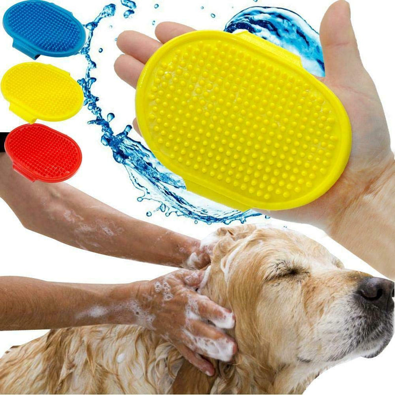 SpeedPets Grooming Tool Plastic Brush Bath Massage Brush for Dogs (Red) Red - PawsPlanet Australia