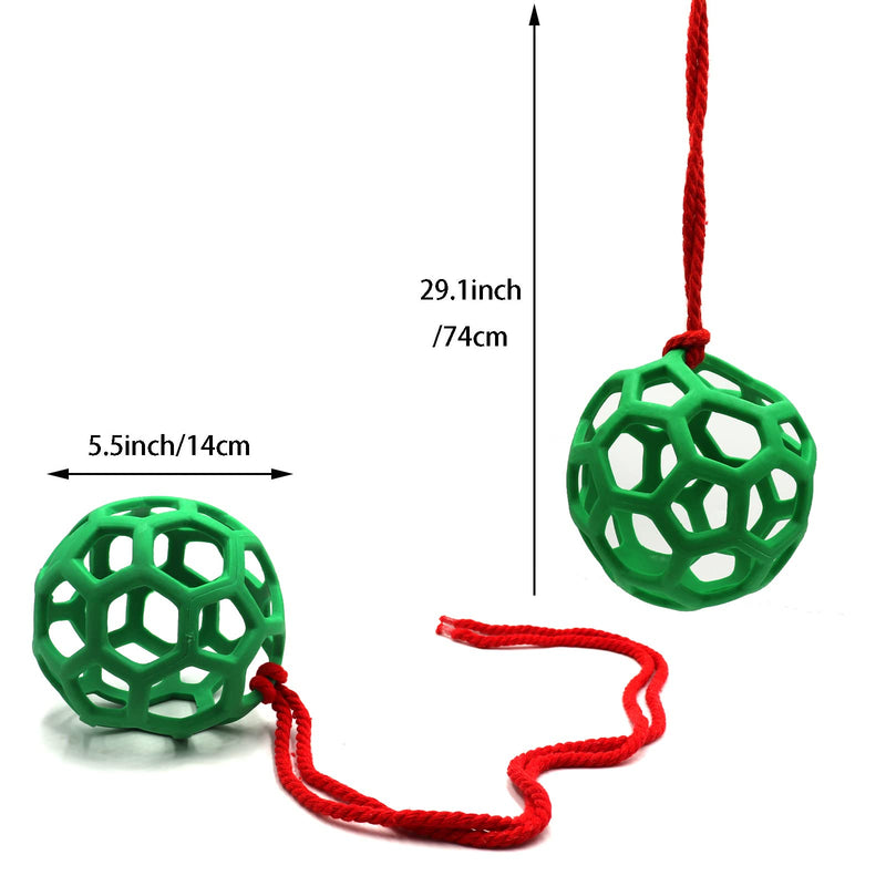 Besimple Horse Hay Feeder Goat Ball Hanging Horse Goat Sheep Stress Relief Pack of 2 (Green) Green - PawsPlanet Australia