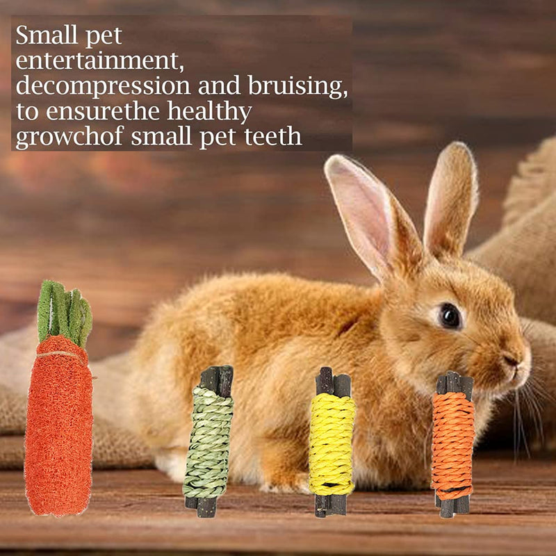 xlwen rabbit toys, 7 pieces small animal chew toys, rabbit chew toys, dental care molar toys, used for molars of rabbits, guinea pigs, gerbils, hamsters - PawsPlanet Australia