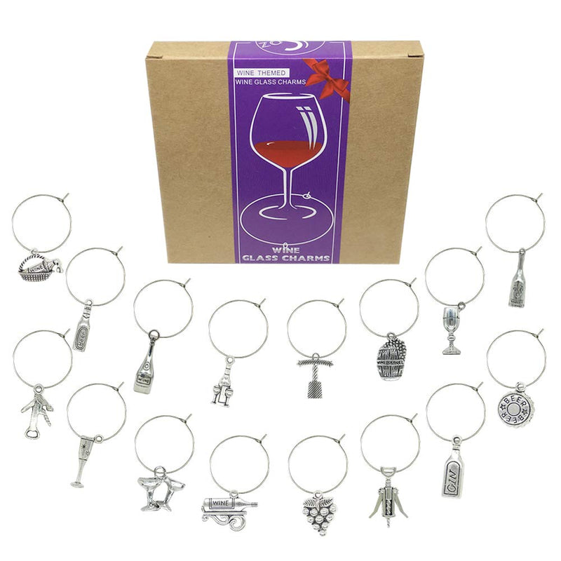 Wine Glass Charms Markers Tags Identification,Wine Charms for Stem Glasses ,Wine Bachelorette Tasting Party Favors Decorations Wine - PawsPlanet Australia