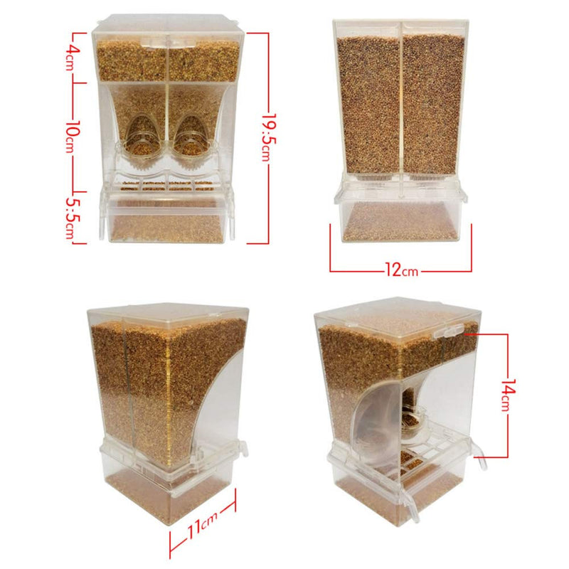 [Australia] - ZOHOKO No Mess Bird Feeders Automatic Parrot Seed Tube for Parakeet Canary Cockatiel Finch 