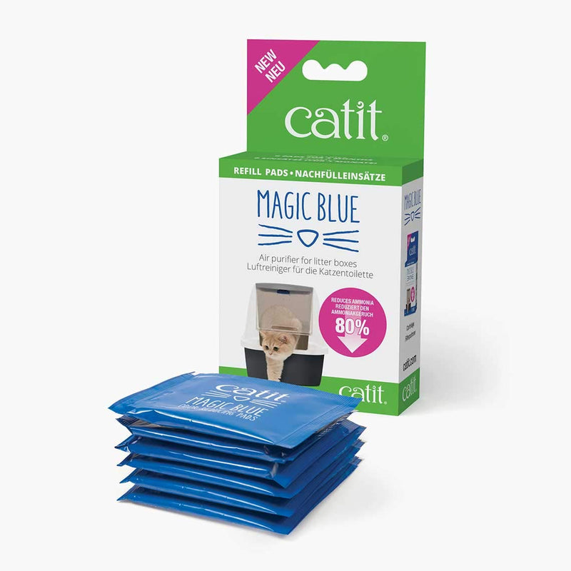 Catit Magic Blue, odor filter for cat toilets, refill pack of filter pads for 3 months, for the Magic Blue starter set, air purifier for cat toilet refill pads - PawsPlanet Australia