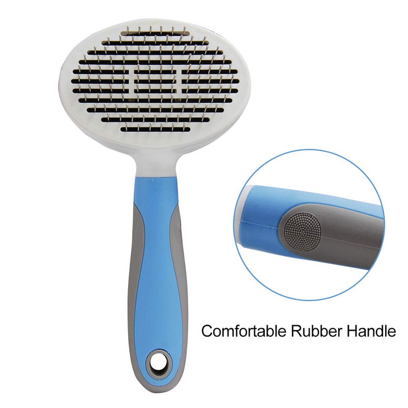 BINGXIAN Grooming Brush for Dogs Cats,Pet Comb Brush,Pet Self Cleaning Slicker Brush,Removes Loose Hair Deshedding Tool Pets Grooming Brush - PawsPlanet Australia