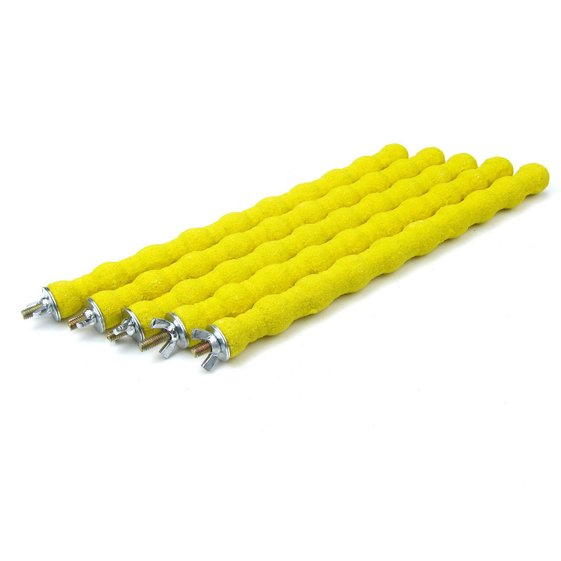 [Australia] - Alfie Pet - Gene Sand Covered Perch 5-Piece Set for Birds Large Yellow 