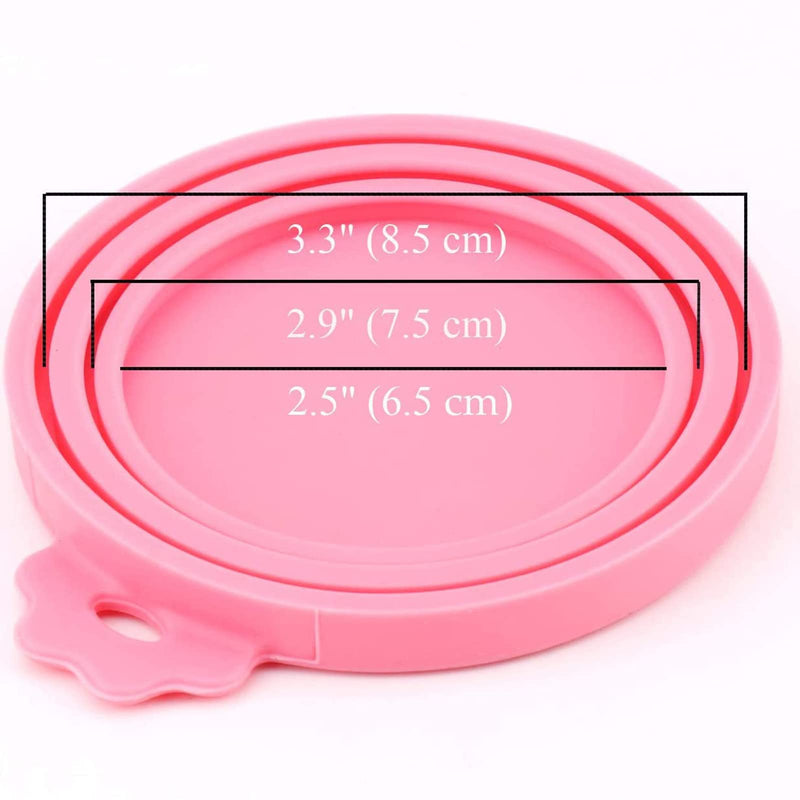 IVIA PET Food Can Lids, Universal BPA Free Silicone Can Lids Covers for Dog and Cat Food, One Can Cap Fit Most Standard Size Canned Dog Cat Food purple,orange,green,pink - PawsPlanet Australia