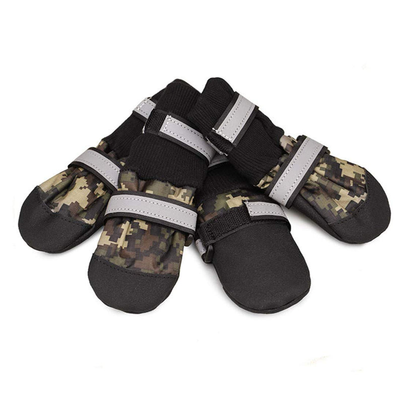 VICTORIE Dog Shoes Rain Waterproof Protective Boots for Small Medium and Large Dogs 4pcs Camouflage M - PawsPlanet Australia