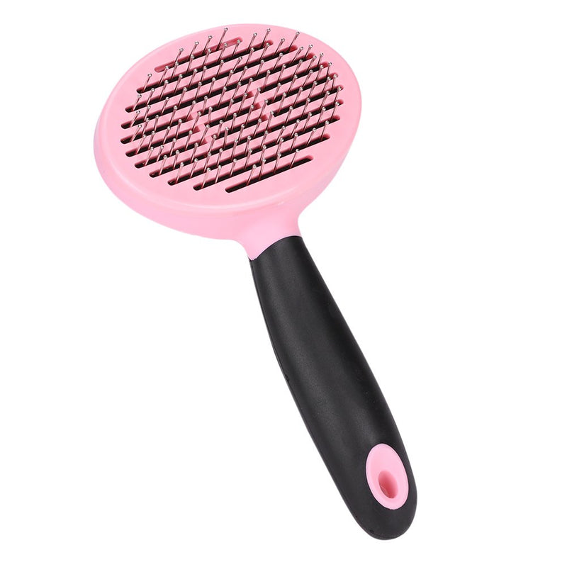 Slicker Brush Cat Dog Grooming Brush Comb Self Cleaning Pet Massage Bath Brush for Long Medium Short Hair Dogs Cats Pet Stainless Steel Metal Dog Brush Removes Dead Undercoat and Loose Hairs,Pink Pink - PawsPlanet Australia