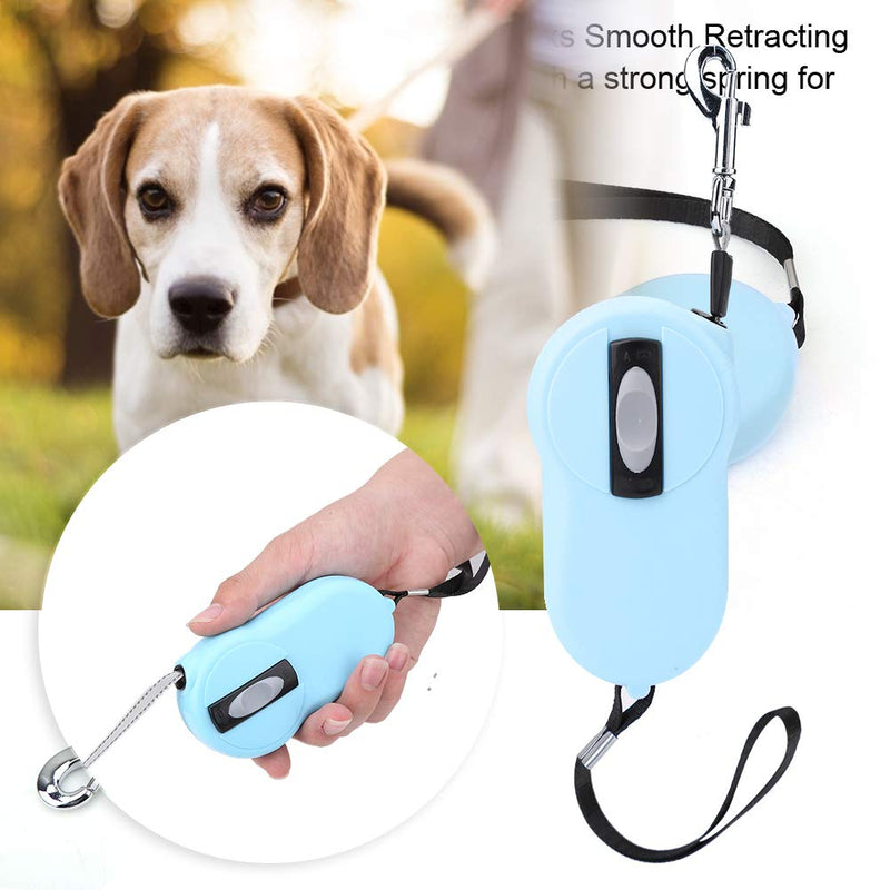 Pssopp Retractable Dog Leash - Heavy Duty Pet Leash Tangle Freed Dog Walking Leash Strong Nylon Reflective Tape with Anti-Slip Handle Perfect for Small Dogs(Blue) Blue - PawsPlanet Australia