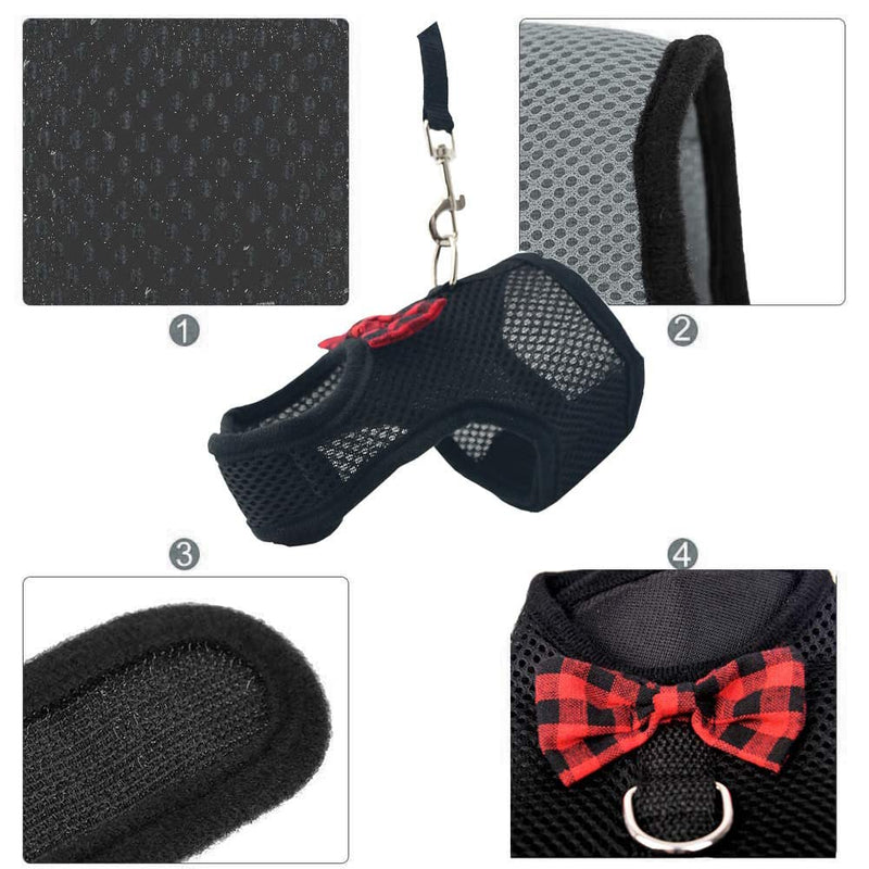 Rabbit Soft Harness, Small Pet Harness, Rabbits Harness with Leash Set, Rabbit Harness Small Animal Harness Hamster Harness, Breathable Rabbit Mesh Rabbit Harness Hamster Vest - PawsPlanet Australia