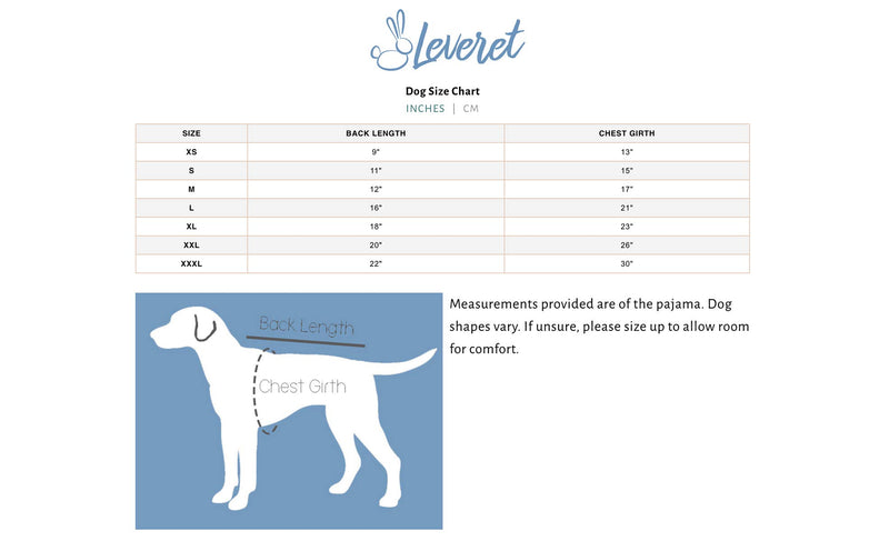 [Australia] - Leveret Dog Pajamas Matching Christmas Pjs for Dogs 100% Cotton (Size X-Small-XX-Large) AHearts 