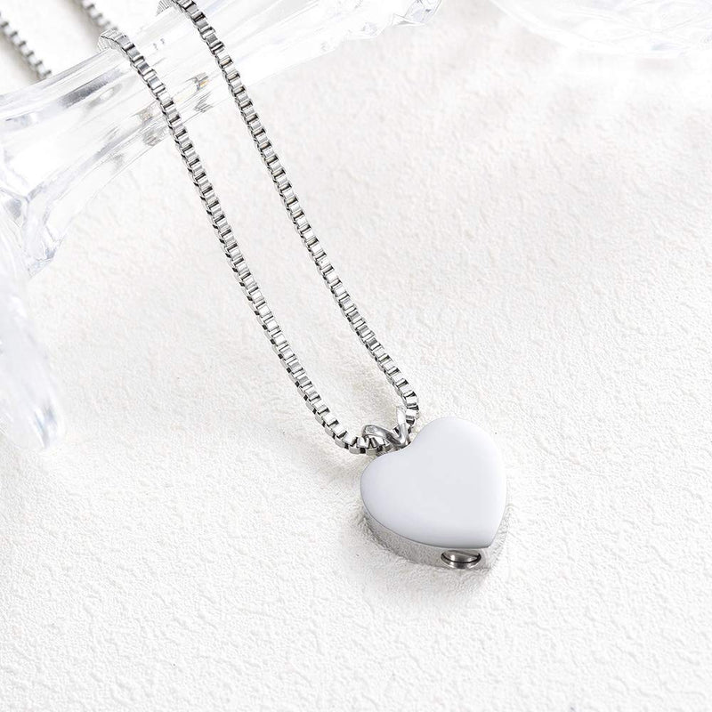 [Australia] - XSMZB Always in My Heart Cremation Jewelry for Ashes Pet Paw Print Pendant Locket Stainless Steel Holder Ashes Keepsake Memorial Urn Necklace Silver 