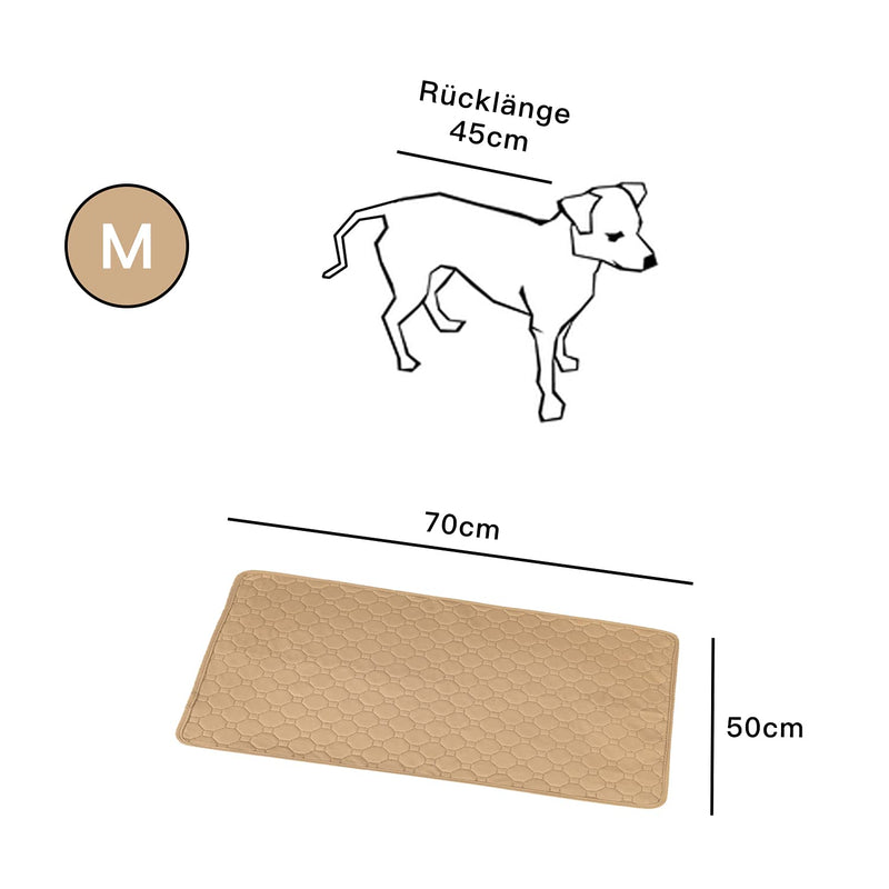 KALINCO Pet Training Pads Waterproof Pee Pads Dog Mat Floor Protection Washable Reusable Quick Absorbing Pad for Puppies/Dogs/Cats (Brown+M) Brown+m - PawsPlanet Australia