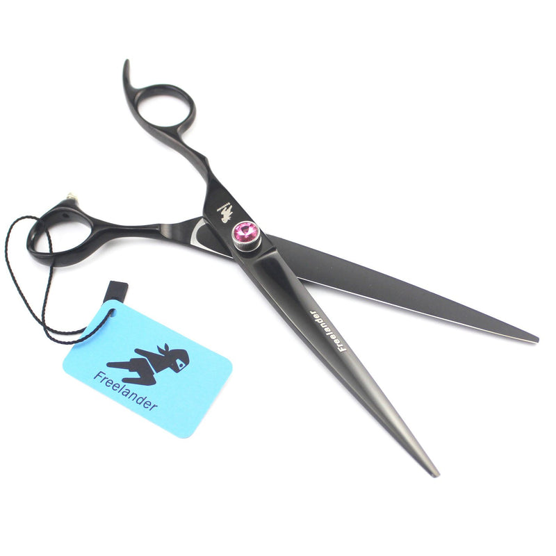 [Australia] - Freelander Professional 7.5" Japan 440C Premium Steel Left Handed Pet Grooming Scissors Dog/Cat Hair Cutting Trimming Shears with Case 