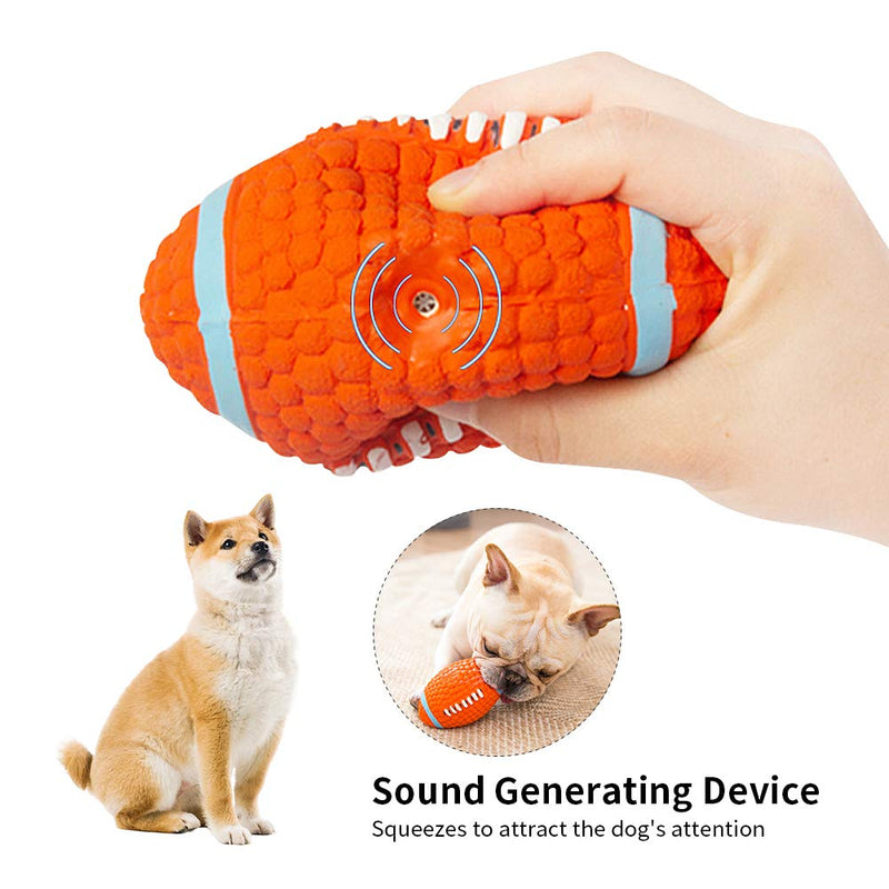 Squeaky Dog Play Rugby, Latex Dog Toys Ball, Floating Ball for Toy Interactive Fetch & Play for Small Medium Dogs (Squeaky Dog Toys)… - PawsPlanet Australia