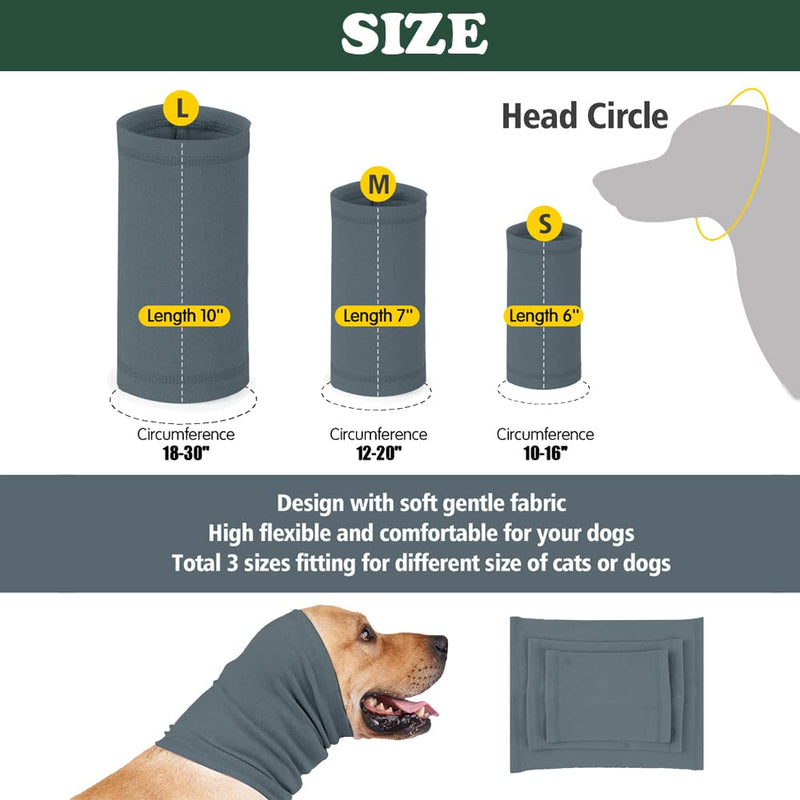 Anlitent Original Calming Dog Hoodies for Grooming and Anxiety Relief, Dog Ear Cover Warm Stretchy, Pet Dog Earmuff for Comfort for Thunder Winter Firework Noise Bathing (Small, Blue) Small - PawsPlanet Australia