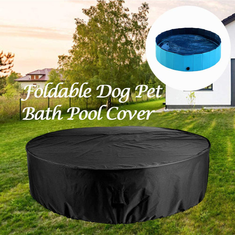 32inch Foldable Dog Pet Bath Pool Cover Collapsible Dog Pet Pool Bathing Tub Kiddie Pool for Covers, Black 32 inch - PawsPlanet Australia