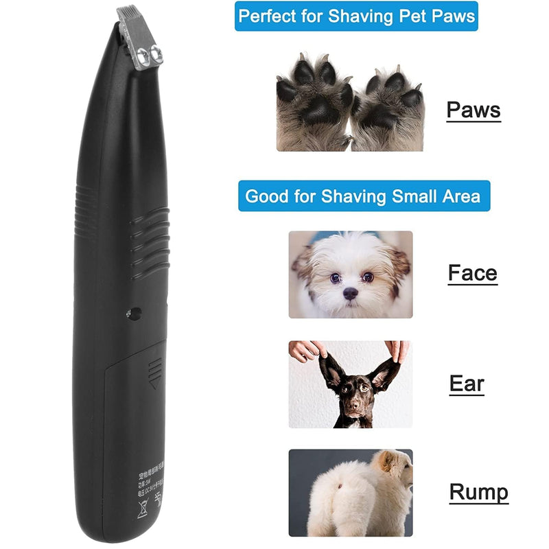 Agatige Dog Trimmer for Grooming, 3W 3V Low Noise Electric Dog Hair Trimmer, Cordless Cat and Small Dog Shaver for Paws, Ears and Face - PawsPlanet Australia