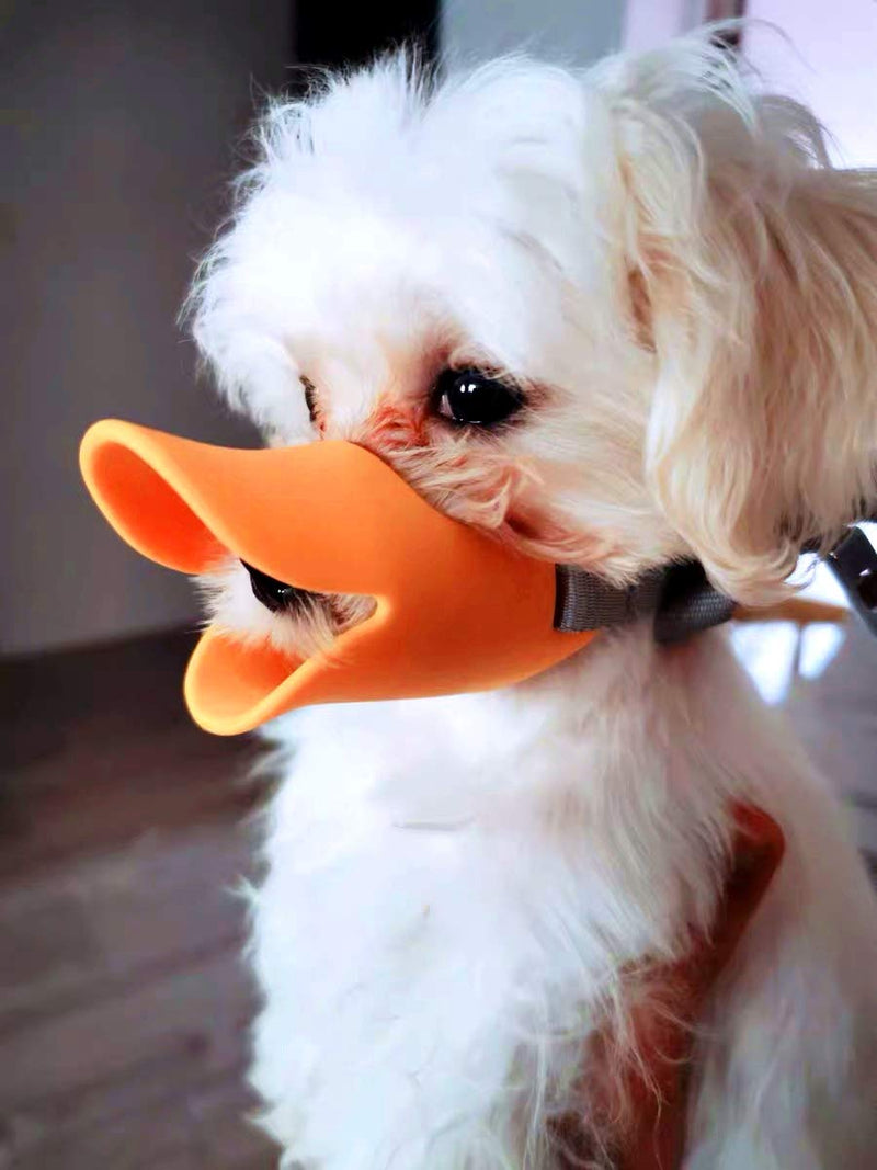 Prime Anti Bite Dog Muzzle for Extra Small Dog Anti-bite and Anti-Called Duck Bill Muzzle Orange S - PawsPlanet Australia