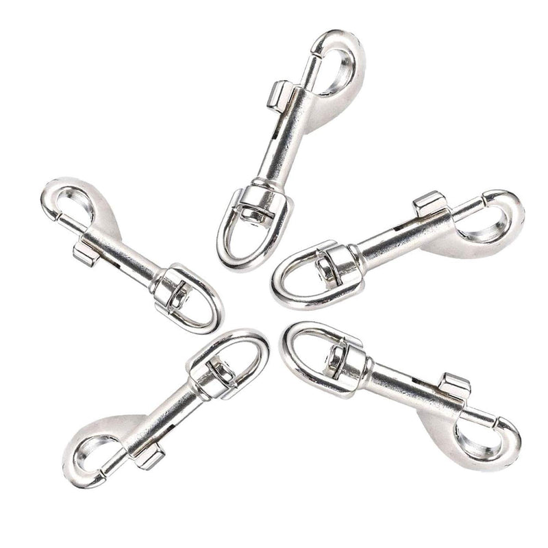 12 Pcs Flagpole Snap Clips Round Steel Swivel Eye Double Ended Bolt Snap Hook Multipurpose Pet Leash Hook Key Chain for Linking Pet Leash & Collar - PawsPlanet Australia
