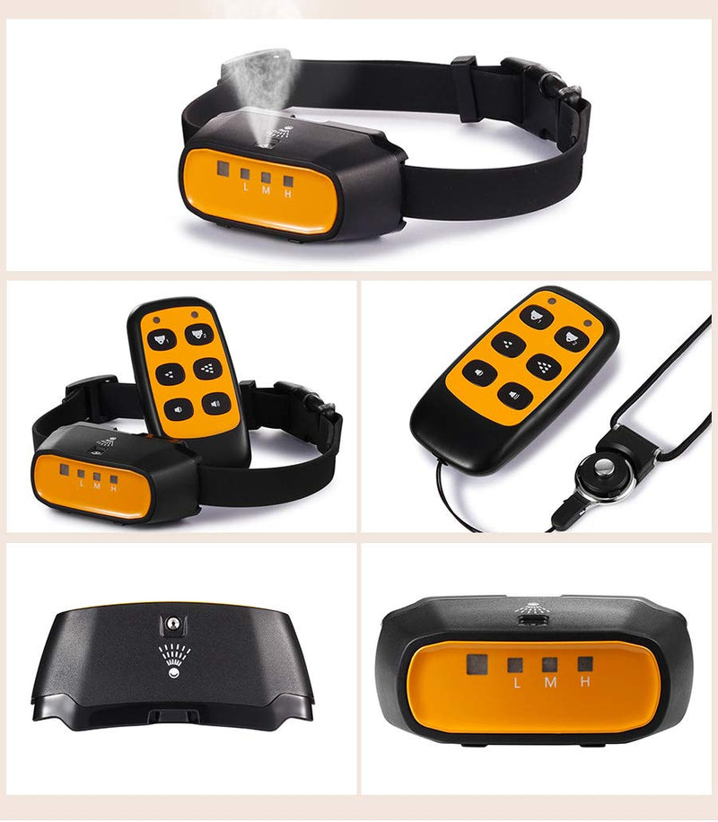 WWVVPET Citronella Spray Dog Training Collar with Remote Control,2 Modes Spray+Vibration Citronella Dog Bark Collar, 500 ft Range No Electric Shock Harmless Rechargeable Anti-Bark Device for All Dogs Orange - PawsPlanet Australia