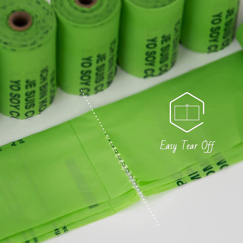 Poop Bags for Dog Waste, Tear Resistant, Thick Plastic, Guaranteed Leak-proof, Scented 120 Counts 8 Rolls, Each Dog Poop Bag Measures 9 x 13 Inches - PawsPlanet Australia
