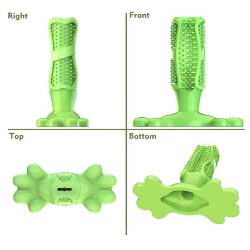 Goodn Dog Molar Stick Dog Toothbrush Dog Chew Tooth Cleaner Brushing Stick Natural Rubber Doggy Dog Chew Toys Toothbrush for Pet (M, Green) M - PawsPlanet Australia