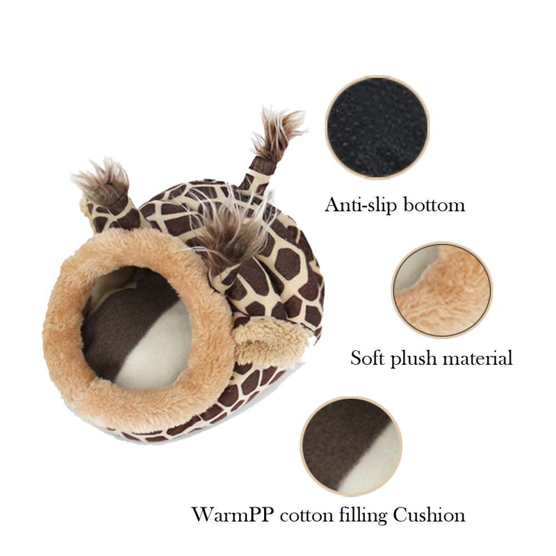 [Australia] - PULEIDI Guinea Pig Bed - Washable Guinea Pig Cage Accessories Small Animal Bed Hideout for Guinea Pig,Chinchilla,Hamsters,Hedgehog L Giraffe 