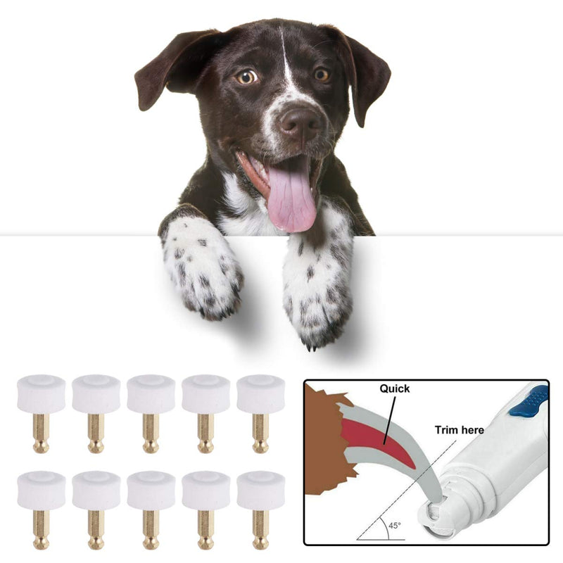 Balacoo 10pcs Pet Nail Grinder Head Dog Nail Trimmer Cat Nail Polisher Electric Grooming Tool Nail Grinder Replacement Pet Claw Care Supplies for Pet Dogs Cats - PawsPlanet Australia