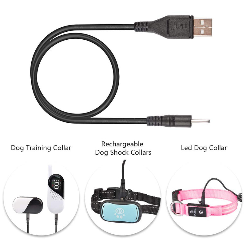 [Australia] - Pumila Extra Replacement DC Charging Cable with Charger - Rechargeable Dog Training Collar, No Barking Collar, Led Flashing Light Up Collar 