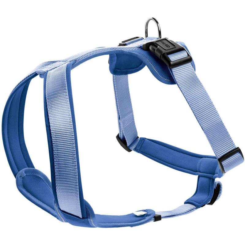 HUNTER NEOPREN dog harness, nylon, padded with neoprene, for sport and leisure,blue, nylon, neoprene,38-48,XS-S blue, nylon, neoprene 38-48 - PawsPlanet Australia