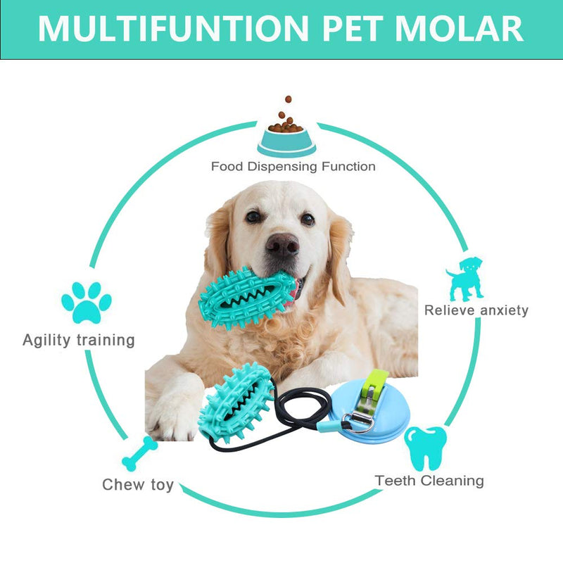 Suction Cup Tug Dog Toy,FateFan Dog Self-Playing Tug of War Pet Molar Bite Toy for Aggressive Chewers, Chew Ball Dog Rope Toy for Biting,Clean Teeth and Food Dispensing - PawsPlanet Australia