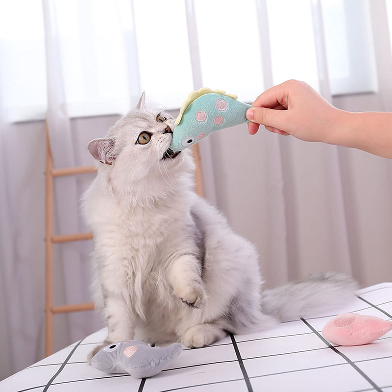 onebarleycorn - 6 Psc Cat Catnip Toys,Cat Plush Scratch Playing Chewing Teeth Cleaning - Creative Pillow Scratch Pet Catnip Teeth Grinding Chew Toys - PawsPlanet Australia