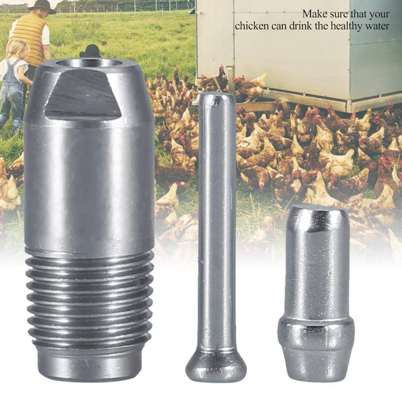 Pssopp 5pcs/ Set Chicken drinking Water Nipples Stainless Steel Automatic Chicken Nipple Drinker Nipple Waterer Drinking Water Equipment for Chicken - PawsPlanet Australia