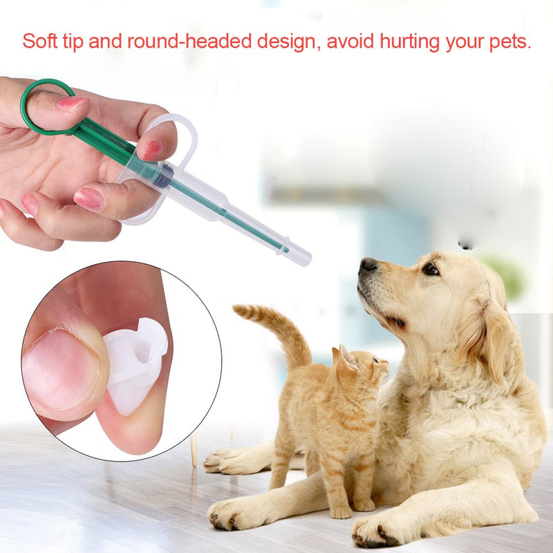 5pcs Pets Medicine Dispenser Handy Liquid Feeder Round-Headed Soft Tip Syringe Dropper for Little Pets Dogs Cats - PawsPlanet Australia