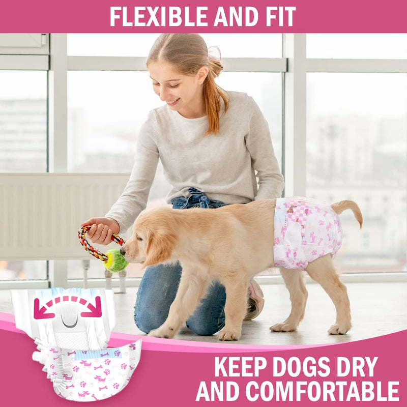 Dono Disposable Pet Diapers Female Dogs 2018 Super Absorbent Soft Heating Pee Diapers Liners XXS-M, Including 14-20count Puppy Diapers Dogs Cats Small 16count - PawsPlanet Australia
