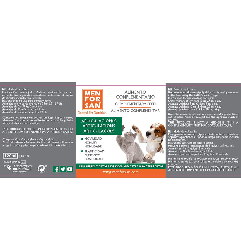 Menforsan - Nutritional Supplement joints, mobility and Elasticity 120 ml - PawsPlanet Australia