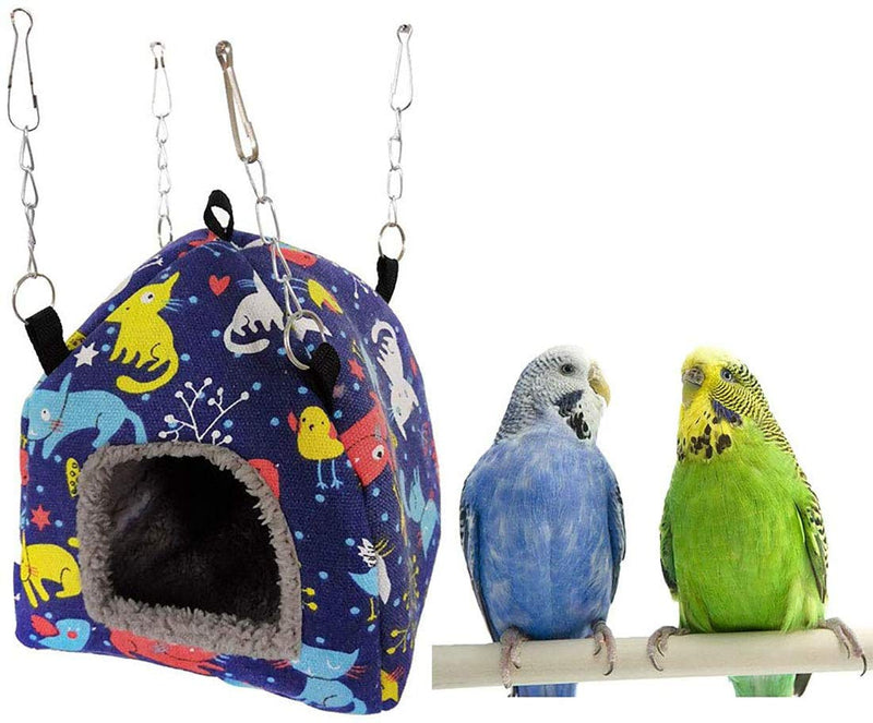 Wonninek Bird Plush Hammock Parrot Hanging Cave Hut Tent for Parakeet Cockatiel Conure Lovebird Budgie Hamster Gerbil Rat Chinchilla Squirrel Cage (M) - PawsPlanet Australia