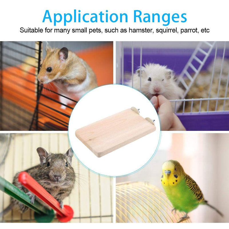 Hamster Springboard, Small Pet Natural Wood Stand Platform Toy Rectangular Wooden Jumping Climbing Springboard for Hamster Mice Chinchilla Chipmunk - PawsPlanet Australia