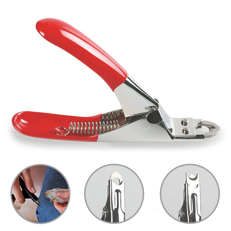 WeinaBingo Dog Cat Nail Clippers, Professional Pet Claw Trimmer, Dog Toes Cutter Grooming Tools with Nail File, Sharp Stainless Steel Blade, Ergonomic Handle for Small Medium Big Breeds Animals Pets Red - PawsPlanet Australia