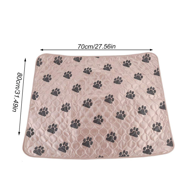 Liyeehao Pet Dog Pee Training Pad Urine Mat Reusable Washable Quick Absorb 3 Sizes(brown, 70 * 80cm) - PawsPlanet Australia