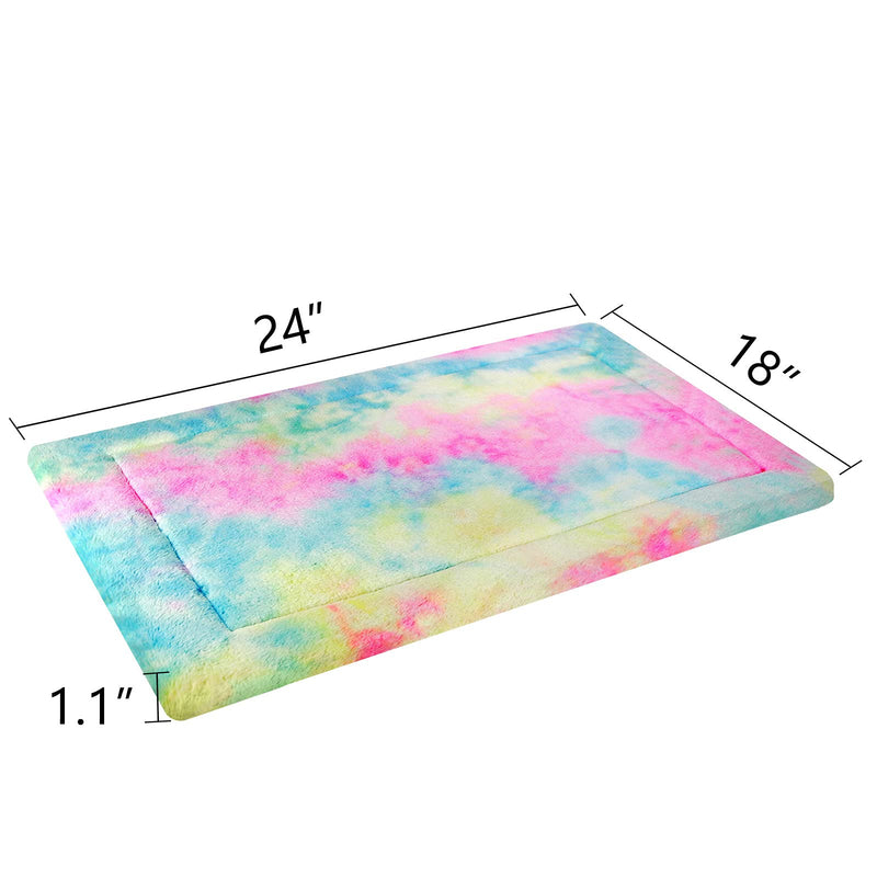 VANKEAN Stylish Dog Bed Mats Reversible(Cool and Warm),Dog Bed Pads for Small to XX-Large Dogs,Dog Pad Mat for Dog Sleeping,Machine Washable Soft Dog Pad Mat,Colorful S(24 x 18") - PawsPlanet Australia