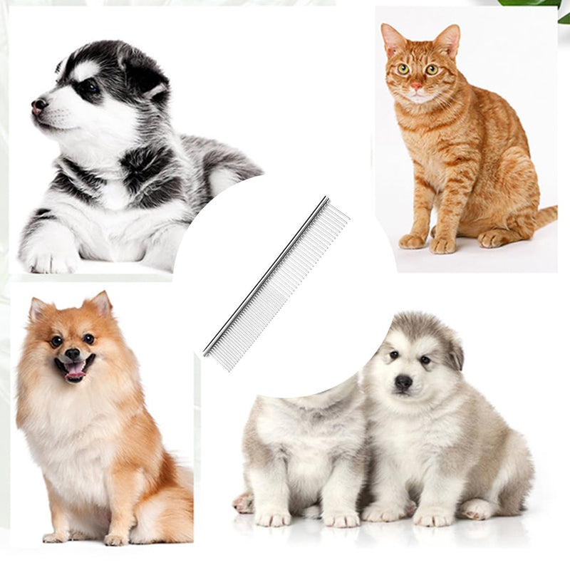 Dog Combs, Stainless Steel Pet Comb, Pet Grooming Comb, Professional Dog Comb Cat Comb, Pet Grooming Combs, Rounded Teeth Dog Comb - PawsPlanet Australia