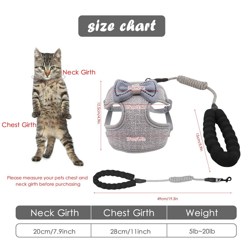 2 Pack Cat Harness with Leash Escape Proof,Adjustable Kitten Walking Jacket,Soft Breathable Pet Vest for Kitten Puppy - PawsPlanet Australia