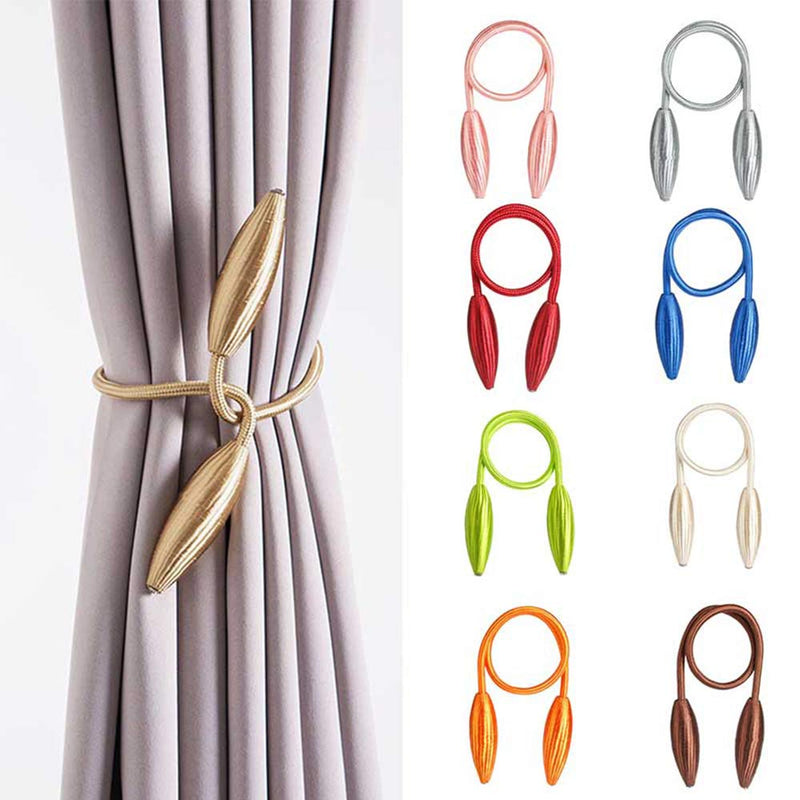 [Australia] - 2 Pack Curtain Tiebacks, 2019 New Convenient Drape Tieback, Decorative Rope Holdback Holder for Home Office Decoration (Deep Brown) Deep Brown 