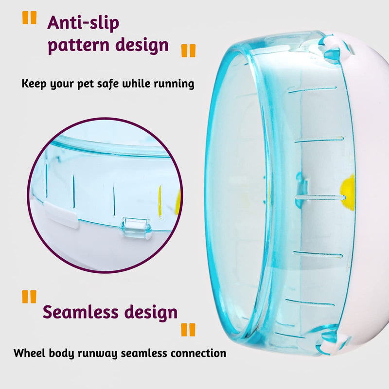 tuleboln 17.5cm (6.9 Inches) Silent Hamster Exercise Wheel Pets Running Sports Jogging Wheel Silent Large Spinner Exercise Running Wheel for Hamsters, Gerbils, Mice or Other Small Animals - PawsPlanet Australia