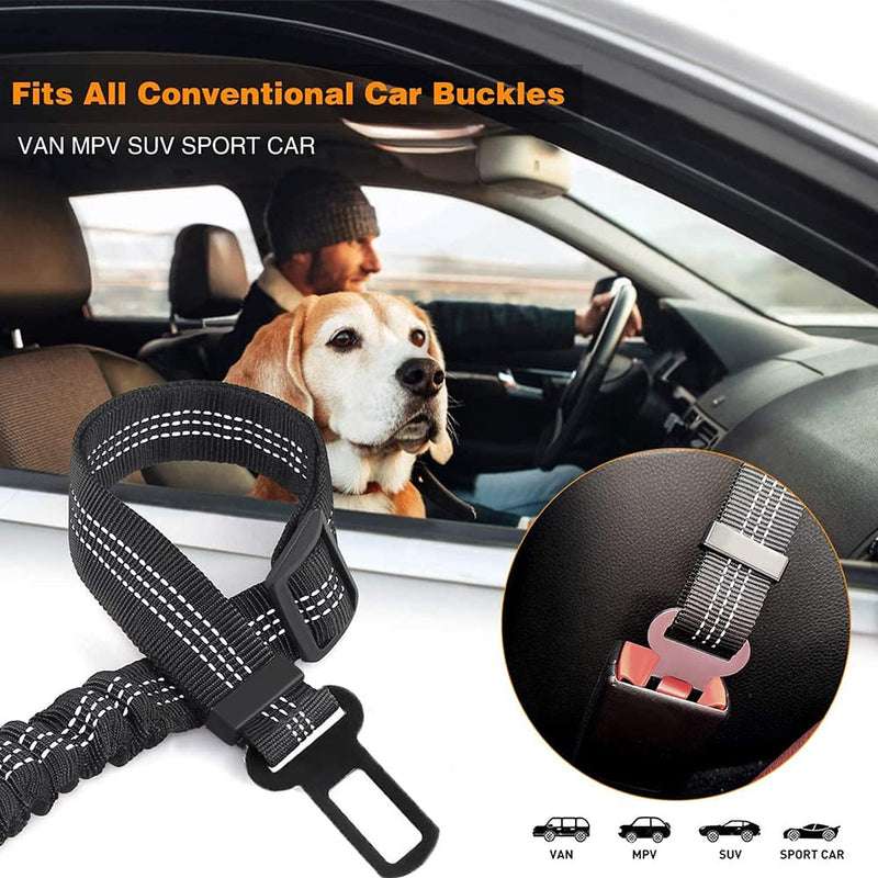 2 pieces seat belt dog car dog, belt adjustable dog seat, dog seat belt safety harness, dog seat belt for all dog breeds, cats and car types, seat belt dog car - PawsPlanet Australia