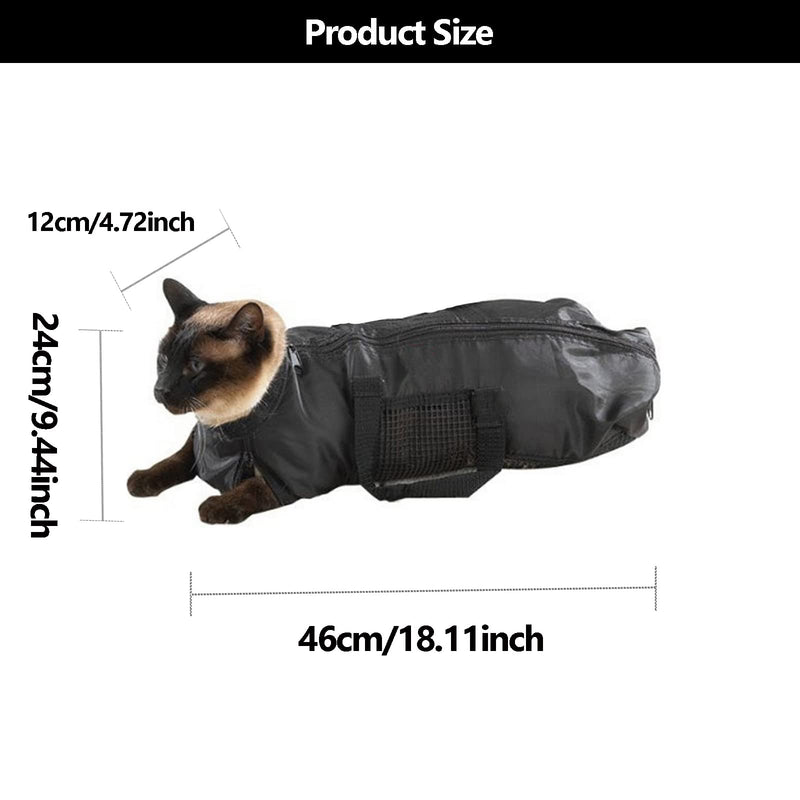 SOONHUA Cat Glooming Bag for Bathing Cats, Adjustable Cat Shower, Mesh Bag, Bathing Bag, Anti-scratch, Breathable, Restraint Bag, Cat Bag for Cleaning, Grooming, Bathing - PawsPlanet Australia